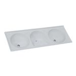 TANQUE SINTÉTICO GRANITADO TRIPLO Nº 4 CF 163X57CM GELO 500509 A.J.RORATO