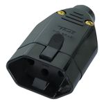 PLUG FÊMEA PADRÃO 2P+T 20A 250V PRETO 2147 FAME