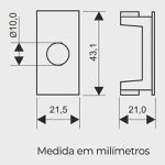 MÓDULO SAÍDA DE FIO 10MM EVIDENCE 2 PEÇAS 2659 FAME