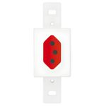 TOMADA BLANC SEM PLACA VERMELHA PADRÃO 2P+T 20A 250V 2335 FAME
