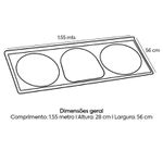 TANQUE SINTÉTICO TRIPLO MÁRMORE 155X56CM CINZA 509310 A.J.RORATO
