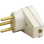 PLUG MACHO PADRÃO 90º 2P+T 10A 250V CINZA 1481 FAME