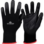 LUVA BANHADA PU POLIESTER TAM 9" G 598534 WORKER