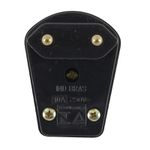 PLUG MACHO PADRÃO 90º 2P 10A 250V PRETO 1461 FAME