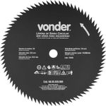 LAMINA CIRCULAR SEM VIDEA PARA ROÇADEIRA 255X20MM 80 DENTES VONDER