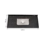 PIA COM CUBA INOX BELLA 1,20X55 VERDE UBATUBA 50112383 VENTURINI