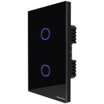 INTERRUPTOR 2 TECLAS SMART ONNE PRETO 10A BIVOLT 57199/051 TRAMONTINA