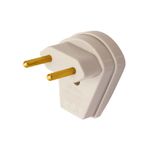 PLUG MACHO PADRÃO 90º 2P 20A 250V CINZA 1454 FAME