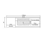 PIA COM CUBA INOX VENTURINI MAX 1,50X57 BRANCO PORTINARI 50111024