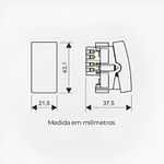 INTERRUPTOR MÓDULO HABITAT BLACK SIMPLES 16A 250V 4027 FAME