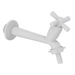 TORNEIRA TANQUE ABS CROSS 15CM COM BICO 1/2"X3/4" BRANCO TIGRE