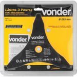 LÂMINA ROÇADEIRA 3 PONTAS 255 X 25,4 X 3,0MM 6805325255 VONDER