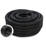 MANGUEIRA PVC CORRUGADA PRETA 1.1/4'' TFLEX
