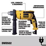FURADEIRA DE IMPACTO 13MM 710W 220V DWD502KB2 DEWALT