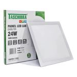PAINEL LED QUADRADO EMBUTIR LUX 24W 4000K BIVOLT BRANCO 8285 TASCHIBRA