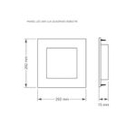 PAINEL LED QUADRADO EMBUTIR LUX 24W 4000K BIVOLT BRANCO 8285 TASCHIBRA