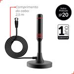 ANTENA DIGITAL RANGE HDTV BASE IMÃ CABO 2,5 METROS 360010026 AVANT