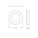 PAINEL LED REDONDO SOBREPOR 28.5X24 LUX 24W 6500K BRANCO 8132 TASCHIBRA