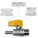 VÁLVULA ROSCA MACHO 1/2" - ESPIGÃO GVCE/12 ASTRA