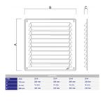 GRELHA DE VENTILAÇÃO COM TELA 200X200MM BRANCO 3243 CIPLA