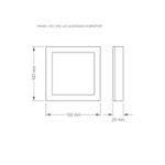 PAINEL LED QUADRADO SOBREPOR LUX 12W 4000K BIVOLT BRANCO 8291 TASCHIBRA