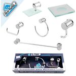 KIT LUXO PARA BANHEIRO COMPLETO ÚNICO 5 PEÇAS 02028 ARAÚJO METAIS