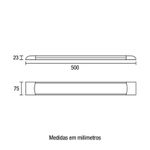 LUMINÁRIA LED SLIM 18W 50CM 6500K BIVOLT PRETO 81906001 BLUMENAU