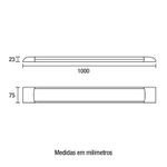 LUMINÁRIA LED SLIM 36W 100CM 6500K BIVOLT PRETO 81916001 BLUMENAU