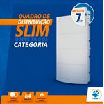QUADRO DE DISTRIBUIÇÃO EMBUTIR SLIM DISJUNTOR 64D SEM BARRAMENTO BRANCO TIGRE