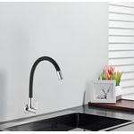 TORNEIRA COZINHA GIRATÓRIA PAREDE FLEX BLACK 1/4V. C-74 5/8" 24950 PEVILON