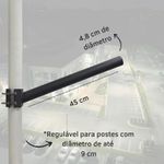 BRAÇO/SUPORTE PARA LUMINÁRIA DE POSTE 50X450MM PRETO 15100097 TASCHIBRA