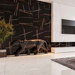 PISO EXTRA RETIFICADO BLACK SUPREME POLIDO 75X75 (CX 2,81M²) LUME CERÂMICA