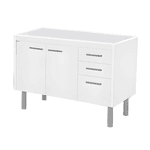 ARMÁRIO VALENZA 116,2CM TEXTURA BRANCO 560141 A.J.RORATO
