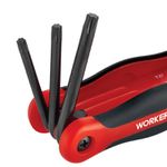 JOGO CHAVE TORX T9 A T40 TIPO CANIVETE 8 PEÇAS 140988 WORKER