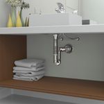 SIFÃO SANFONADO UNIVERSAL SIMPLES CROMADO 72CM 031101-41 BLUKIT