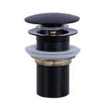 VÁLVULA CLICK PARA LAVATÓRIO METAL PRETA 1.1/4" 01603 ARAÚJO METAIS
