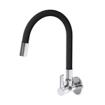 TORNEIRA COZINHA PAREDE FLEX PRETA C-65 1/4V. (G) 02286 ARAÚJO METAIS