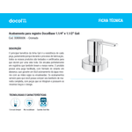 ACABAMENTO REGISTRO DOCOL GALI CHROME 1.1/2" E 1.1/4" 00806606 DOCOL