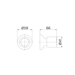 ACABAMENTO REGISTRO BASE DOCOL ITAPEMA BELLA CHROME DN15(1/2") A DN25(1") 00162660 DOCOL