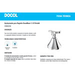 ACABAMENTO REGISTRO BASE DOCOL NOVA PERTUTTI CHROME DN15(1/2") A DN25(1") 00904006 DOCOL