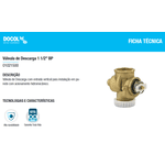 BASE VALVULA DESCARGA DN40 1X½ 01021500 DOCOL