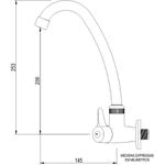 TORNEIRA COZINHA PAREDE PLÁSTICO SHB DN15 1156SHB JAPI