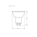 LÂMPADA LED DICRÓICA MR16 GU-10 4,9W 6500K BIV. BRANCO 7071 TASCHIBRA