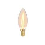 LÂMPADA LED ÂMBAR FILAMENTO VINTAGE VELA B35 E-14 3W 2200K 220V 9562 TASCHIBRA