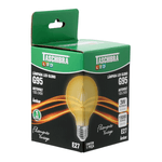 LÂMPADA LED ÂMBAR FILAMENTO VINTAGE GLOBO G95 3W 2200K BIVOLT 8654 TASCHIBRA