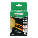 LÂMPADA LED ÂMBAR FILAMENTO VINTAGE GLOBO G95 3W 2200K BIVOLT 8654 TASCHIBRA
