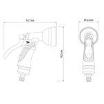 ESGUICHO MANGUEIRA JARDIM HIDROPISTOLA JATO MULTIFUNÇÃO 1/2" 78520/500 TRAMONTINA