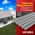 TELHA FIBROCIMENTO ECONOFLEX 3,66X1,10 953508 INFIBRA