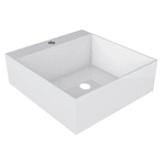 CUBA DE APOIO MÁRMORE SINTÉTICO CUBO 35 X 37 X 11,5CM BRANCO P87378 COZIMAX