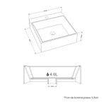 CUBA DE APOIO MÁRMORE SINTÉTICO CUBO 35 X 37 X 11,5CM BRANCO P87378 COZIMAX
